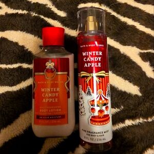 Bath & Body Works Winter Candy Apple Moisturizer & Mist Set